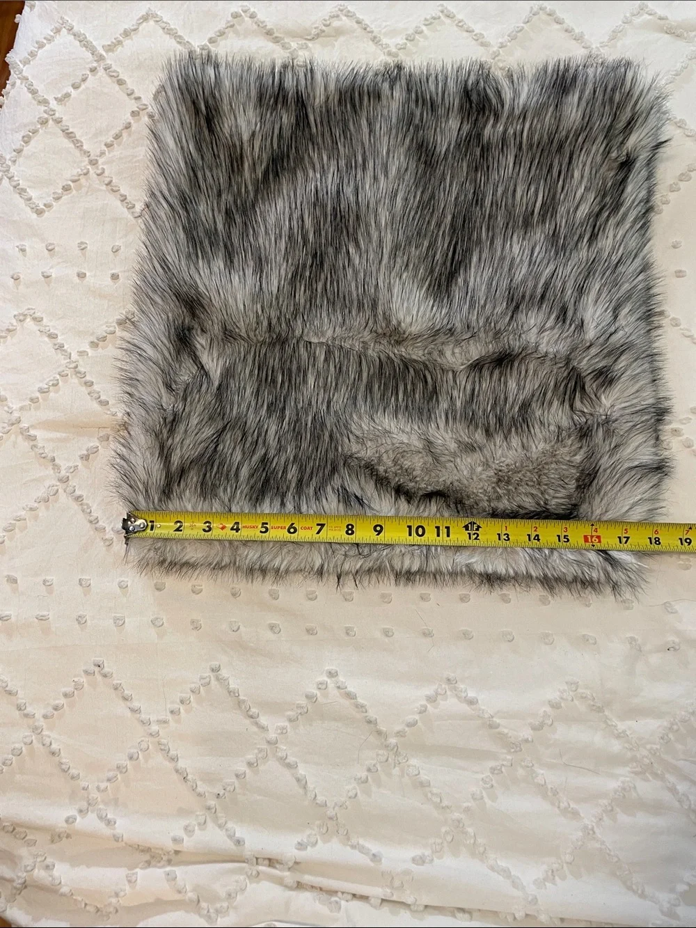 Gray Faux Fur Accent Pillow Covers - Set of 2 new